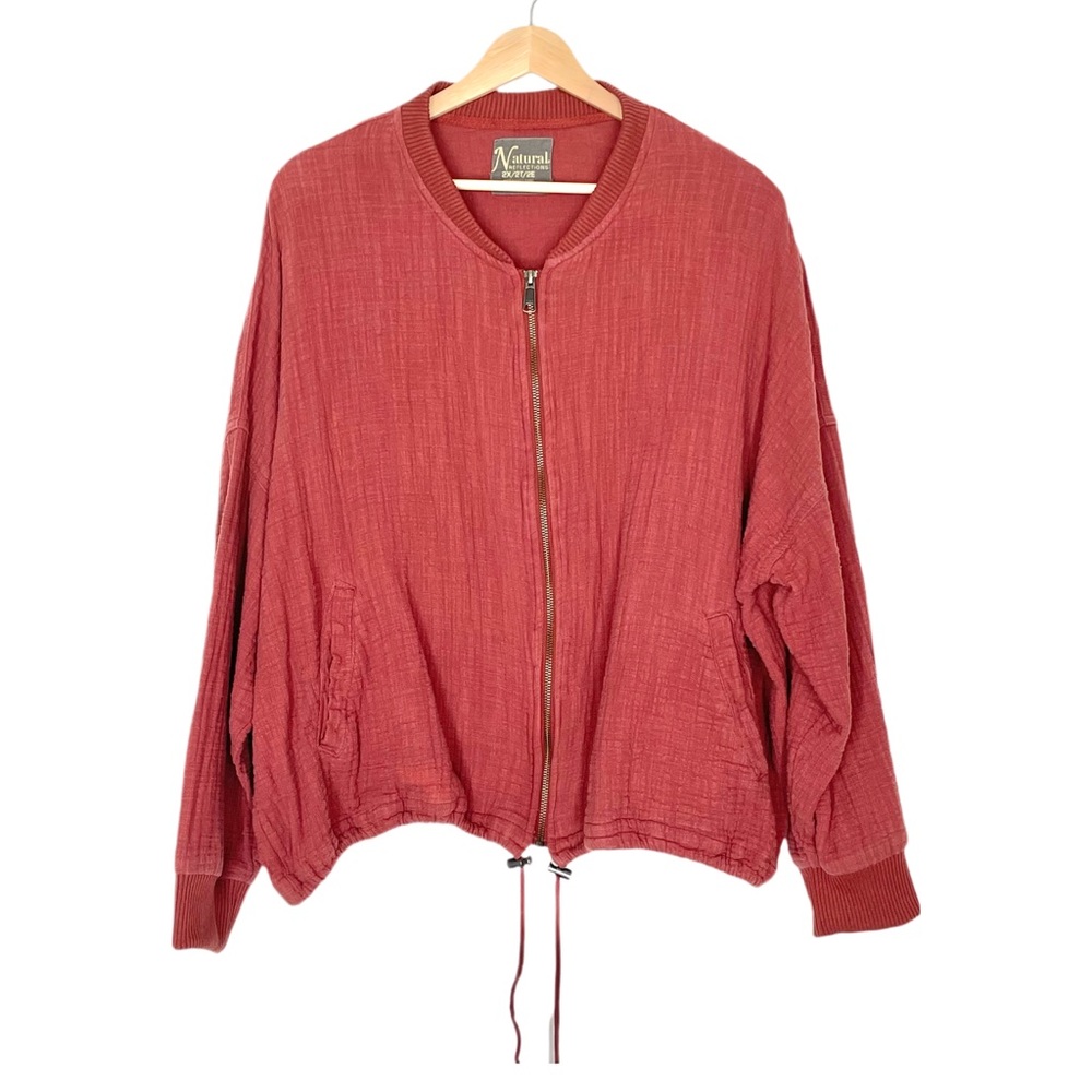 Natural Reflections x Bass Pro Shop Gauzy Zip up Jacket In Terra-Cotta Size 2X